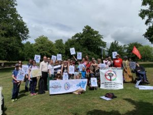 Sandy attending Special Educational Needs and Disabilities March in Ipswich